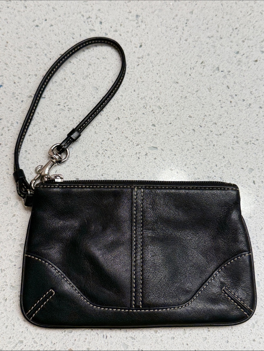 Coach Black Leather Wristlet Clutch - Pharma Merch